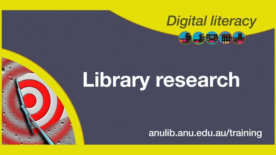 On 21 March <a href="/ANU_ASLC/">ANU Academic Skills</a> ANU Digital Literacy are running an Introduction to #Library #research webinar, where you’ll learn how to discover materials using the library’s online catalogue, SuperSearch, scholarly databases &amp; full text e-journals.
Register here eventbrite.com.au/e/introduction…