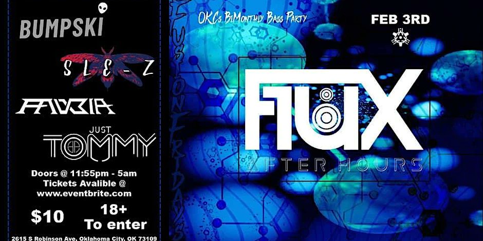 beatrockerdj's tweet photo. 💙🖤🤍FLUX AFTERHOURS💙🖤🤍 Bi Monthly Bass Party at the only afterhours club in OKC!!!! #flux #djs https://t.co/FQ8ngDTvRN