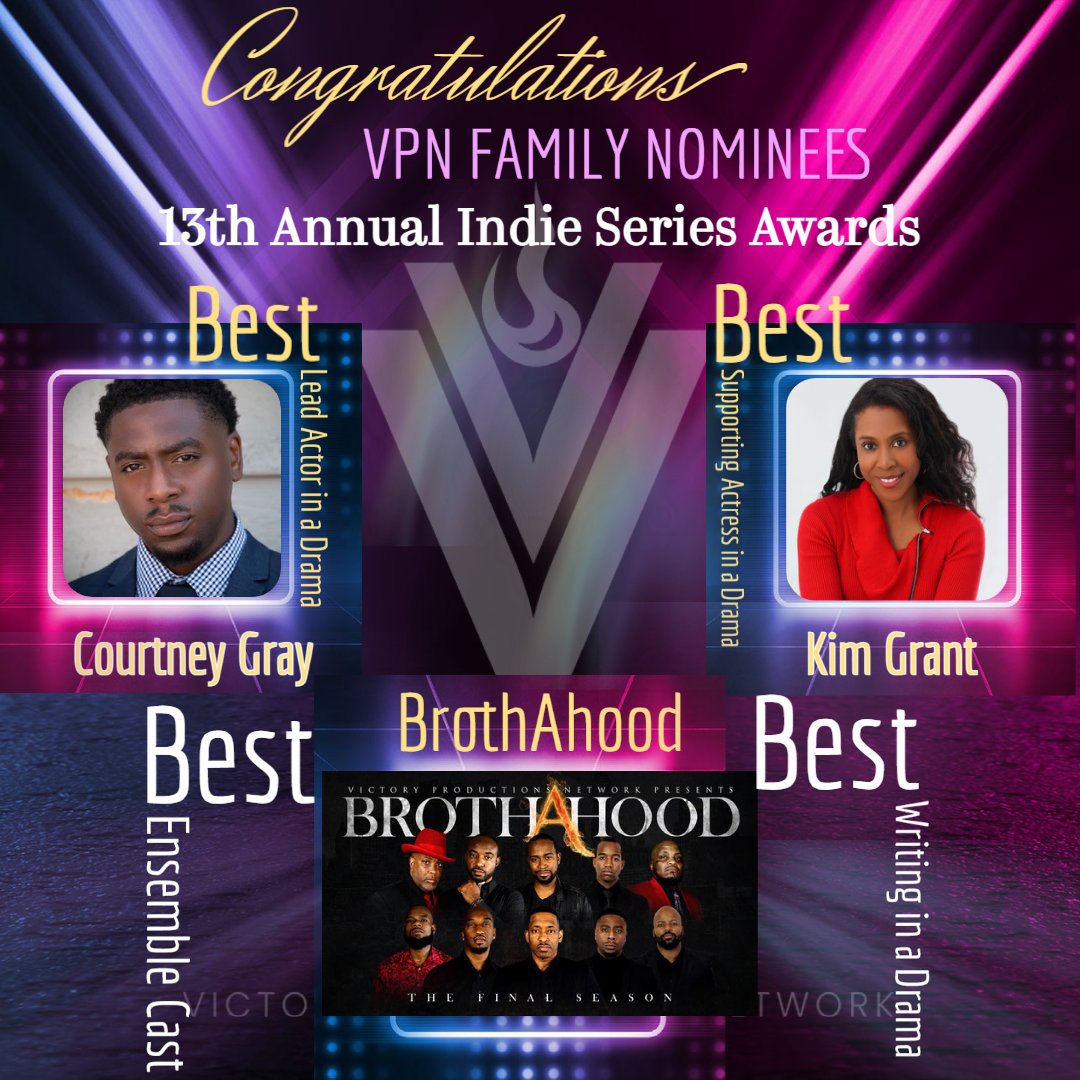 Congratulations to the VPN Family. We've been nominated for 4 awards at the 13th Annual Indie Series Awards!! Winners will be announced on April 12, 2023, in Burbank, CA. Stay Tuned...
 #actors #creator #TheVpnTv #celebrate #Subscribe  #vpnews #vpn #movie #ISAwards#2023