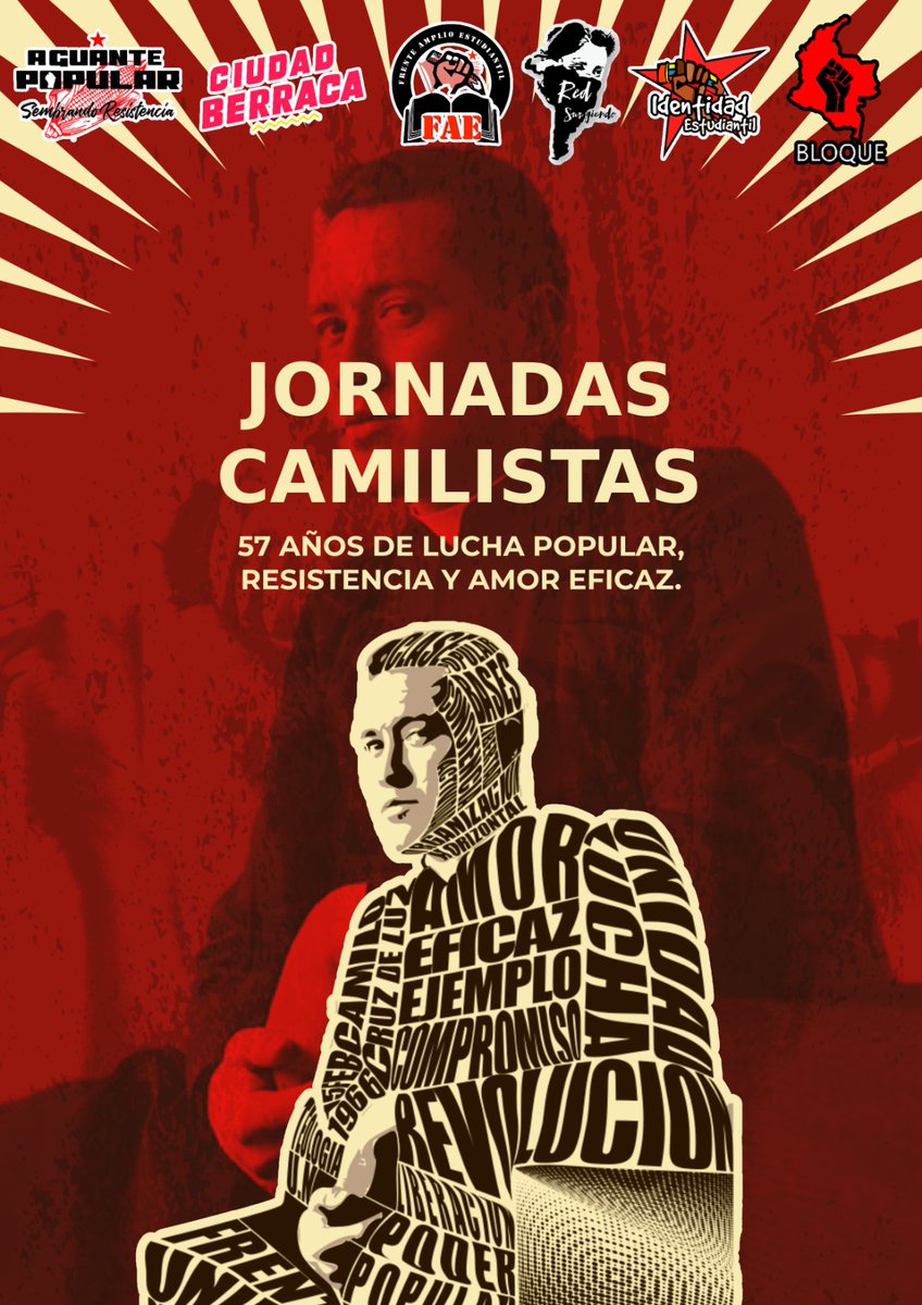 aparra1808's tweet photo. MES DEL #AMOREFICAZ - 57 años de Lucha Popular y Resistencia INVITACIÓN ❤️‍🔥✊🏼 cada año en el mes de #Febrero movimientos sociales en todo el mundo conmemoran 👉 El Natalicio y la Muerte de Camilo Torres Restrepo 🫶🏼🔥💪🏼 ¡La memoria es lo que somos! https://t.co/3fFk3i4wGW