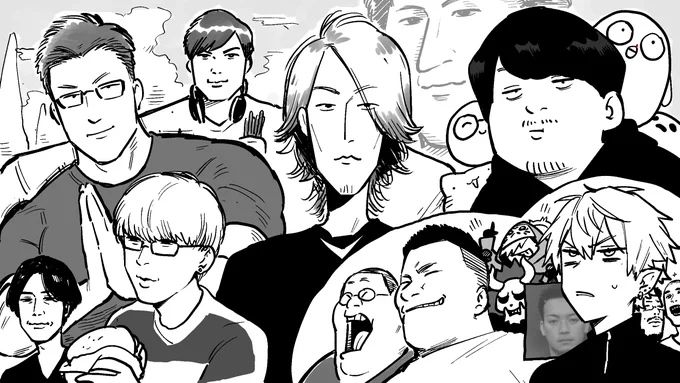 コメントで頂いた色んな人の似顔絵描きました
あててみてね 