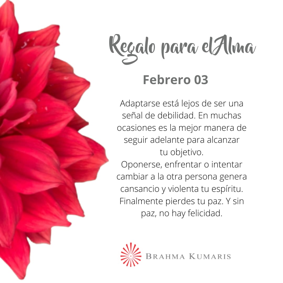 #RegaloParaElAlma #MeditacionRajaYoga #adaptacion #seguiradelante #paz #felicidad  bkcolombia.org