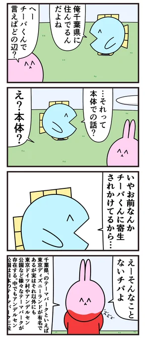 魚の4コマ「チーバくんでいえば」 