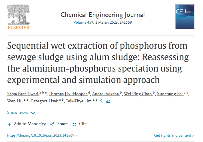 hey_satya's tweet photo. #Phosphorus is an indispensable element for life on earth. India imports 100% of its phosphorus needed for fertilizer manufacturing. Feel free to read and download (limited time) my paper on phosphorus recovery from sewage sludge: https://t.co/jRu4O8bFtA https://t.co/WgywNB2Kr1