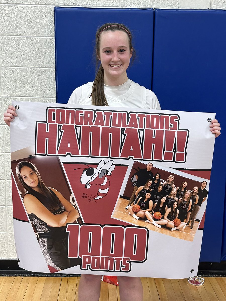 StingGBB's tweet photo. Congrats to @hannahstark32 on scoring her 1000th career point! https://t.co/9iHPJoa4LZ
