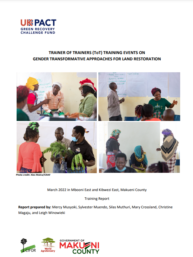 TheLandAlliance's tweet photo. 📑 This report summarises the activities and lessons from ToT capacity development workshops on co-developing #gender transformative approaches for land restoration held in Mbooni East and Kibwezi East, Makueni County.

Download➡️ https://t.co/LgQT6fRdok

#UKPACT @OfficialMakueni https://t.co/Rv0PRHky1m