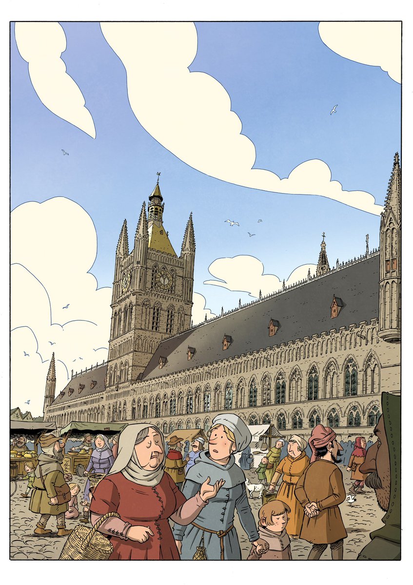 stripland_BENL's tweet photo. Gefascineerd door #HetVerhaalVanVlaanderen? De twee bijhorende graphic novels door #HarryDePaepe en #FrodoDeDecker, die schitterend tekenwerk aflevert, zijn bij elke stripboer verkrijgbaar. Kloeke HC-uitgaves, waar voor je geld! #TomWaes #EEN #VRT #DeMensen #Standaard https://t.co/cFhwmFoCC0