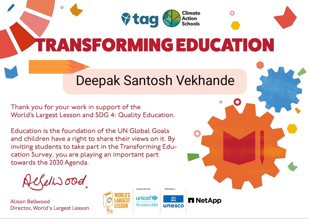 Proud to have student ideas shared in this important work to #TransformEducation! We are taking action for people and for the planet through the #SDGs! @TakeActionEdu @TheWorldsLesson #ClimateActionEdu #GlobalGoals @UNICEF @UNESCO
@JenWilliamsEdu @koentimmers