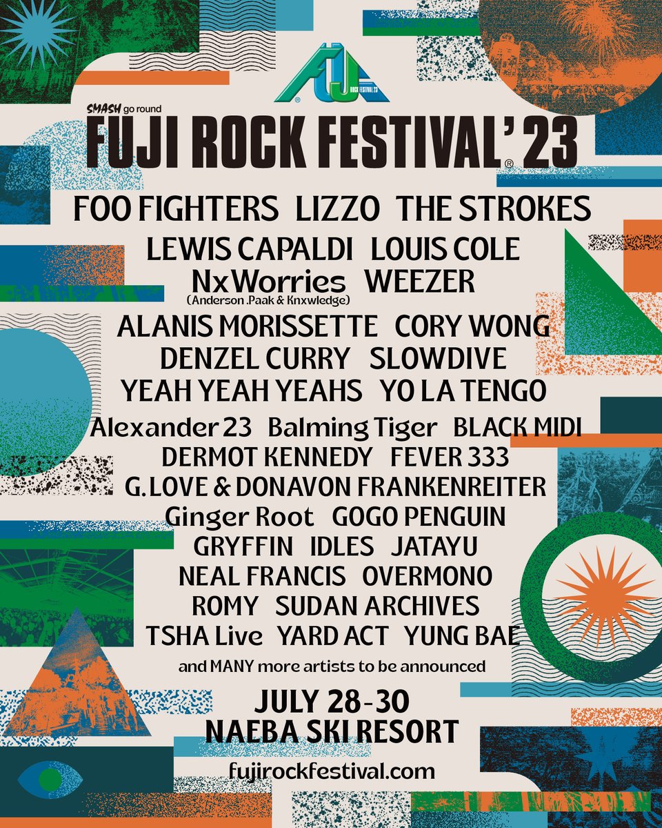 foofighters's tweet photo. Japan, we’re coming to @fujirock_jp 2023. For tickets and information visit: https://t.co/4tYdo97URR

#fujirock #フジロック https://t.co/SisYBvaPvh
