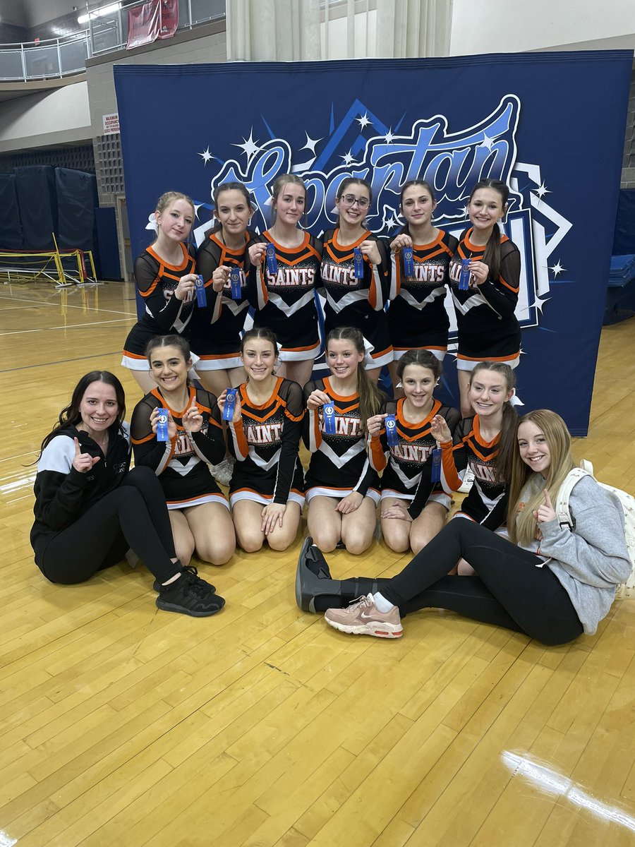 CCCSDcheer's tweet photo. Clean Sweep for Modified and JV!
Both teams placed 1st in their divisions! 🧡🖤
Way to go Saints! https://t.co/umVergvnOP