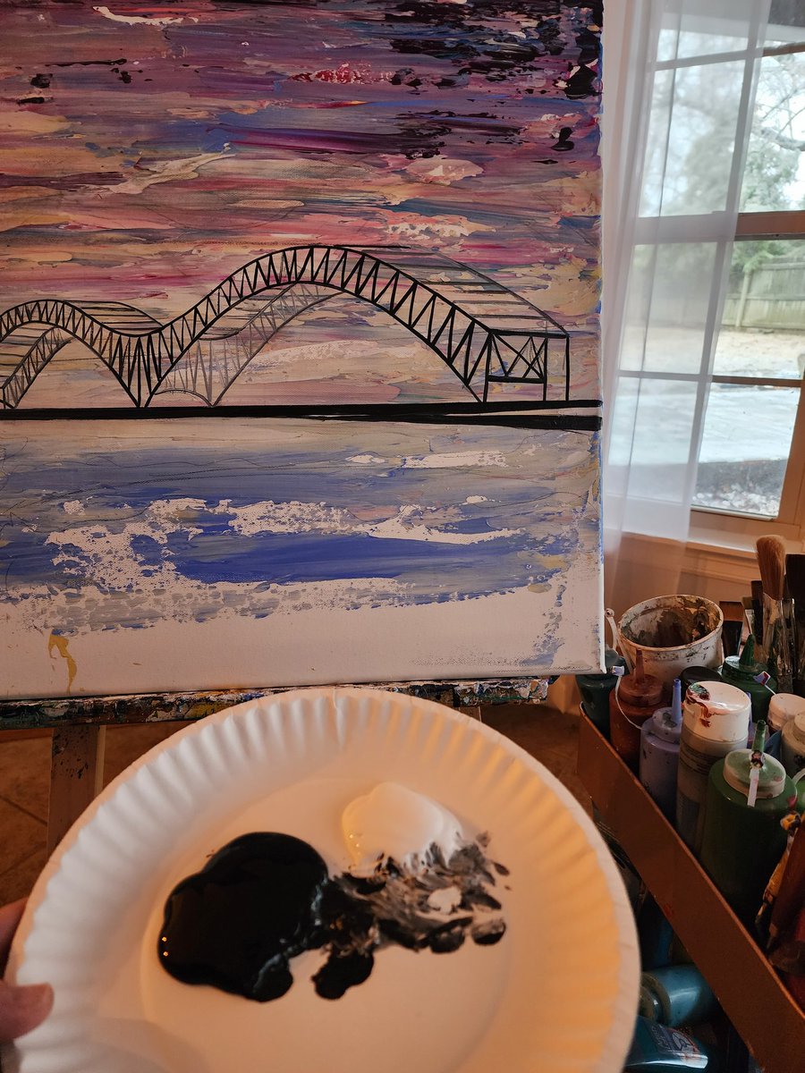 sarahlitneyart's tweet photo. Trying to be productive while waiting out icegeddon 2023 #art #artist #sarahlitneyart #winterstorm #icedin #socold #wheresthesun #memphis #wip https://t.co/37h8OGOSBq