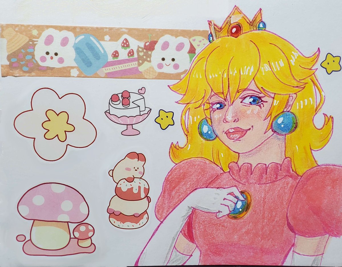 BlueberriBunny's tweet photo. Had some fun drawing Princess Peach with colored pencils 🍑
#PrincessPeach #artmoots https://t.co/9SznpuQF6f