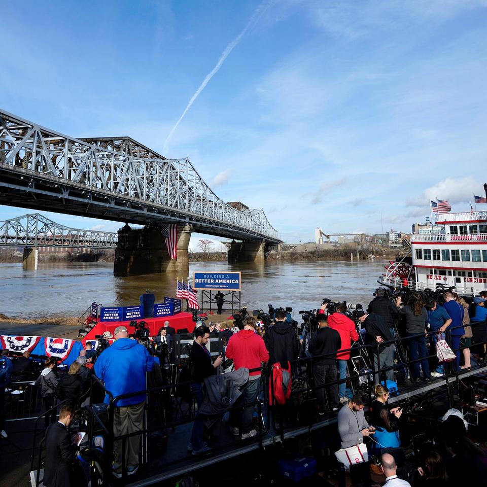 The president will be accompanied by Senate Minority Leader Mitch McConnell, Ohio Sen. Sherrod Brown, Kentucky Gov. Andy Beshear, retired Ohio Sen. Rob Portman and Ohio Gov. Mike DeWine.
Biden in Cincinnati: Live coverage of president's Brent Spence Bridge visit
President Joe ...