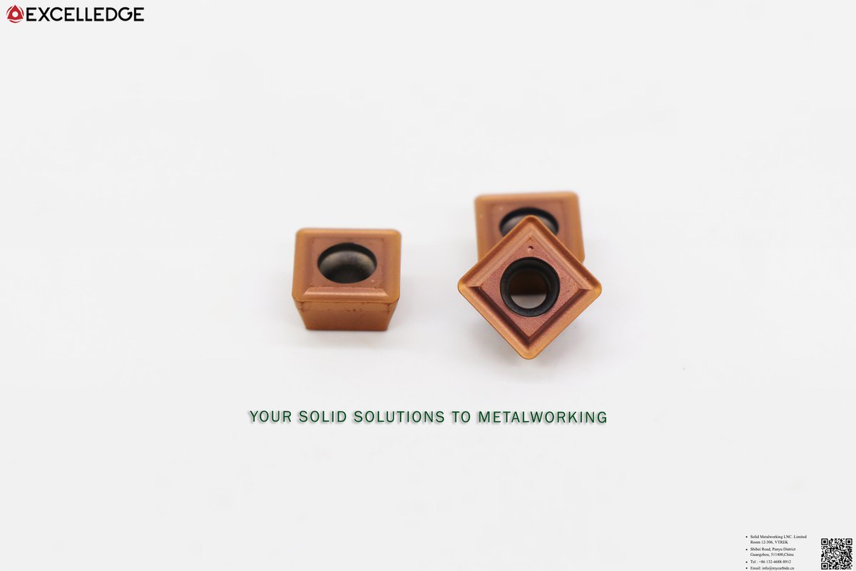santychung's tweet photo. Extensive range of #CarbideInserts with #EXCELLEDGE for applications.
Stable grade powder.
Precisely produced geometry.
Advanced coating technology.
Excellent resistance to mechanical and thermal shock.
#INNOVEDGE #TurningInserts #MillingInserts #ThreadingInserts #Toolholders https://t.co/Q9PCNlZ1Pa