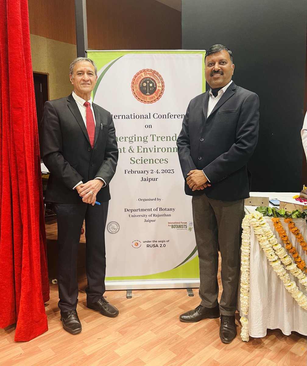 DrShivRathore's tweet photo. It was pleasure to Chair and enriched the knowledge at International Conference on Emerging trends in Plants & Environment Science. Congratulations Prof GP Singh ji for the grand show
#Botany #EnvironmentScience #RajasthanUniversity https://t.co/7oznZsNSXf