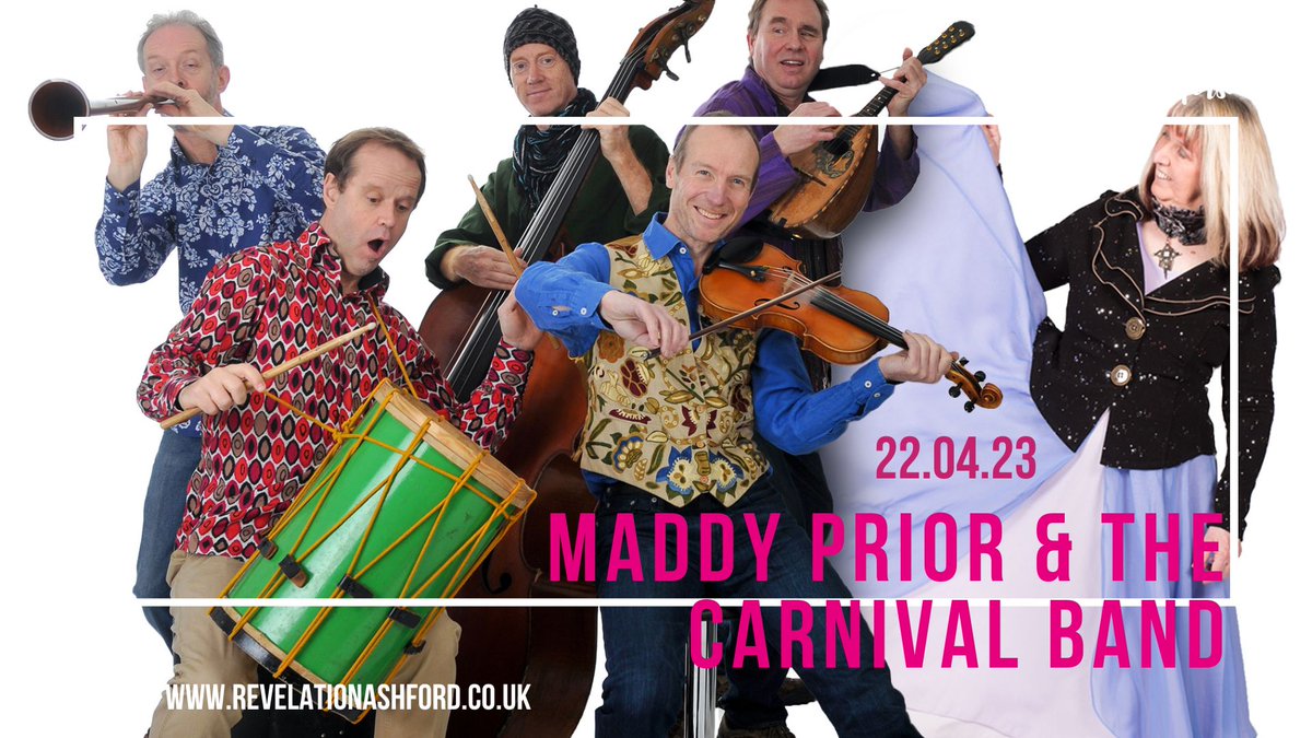 RevelationAsh's tweet photo. Maddy Prior &amp; The Carnival Band’s new tour Chapel and Tavern sees them celebrate the lives and culture of ordinary folk and it is coming to Revelation this April!
Tickets available now via: https://t.co/iicBwaYuEY

#revelationashford #MaddyPrior #thecarnivalband #livemusic https://t.co/1c3YMmtaZD