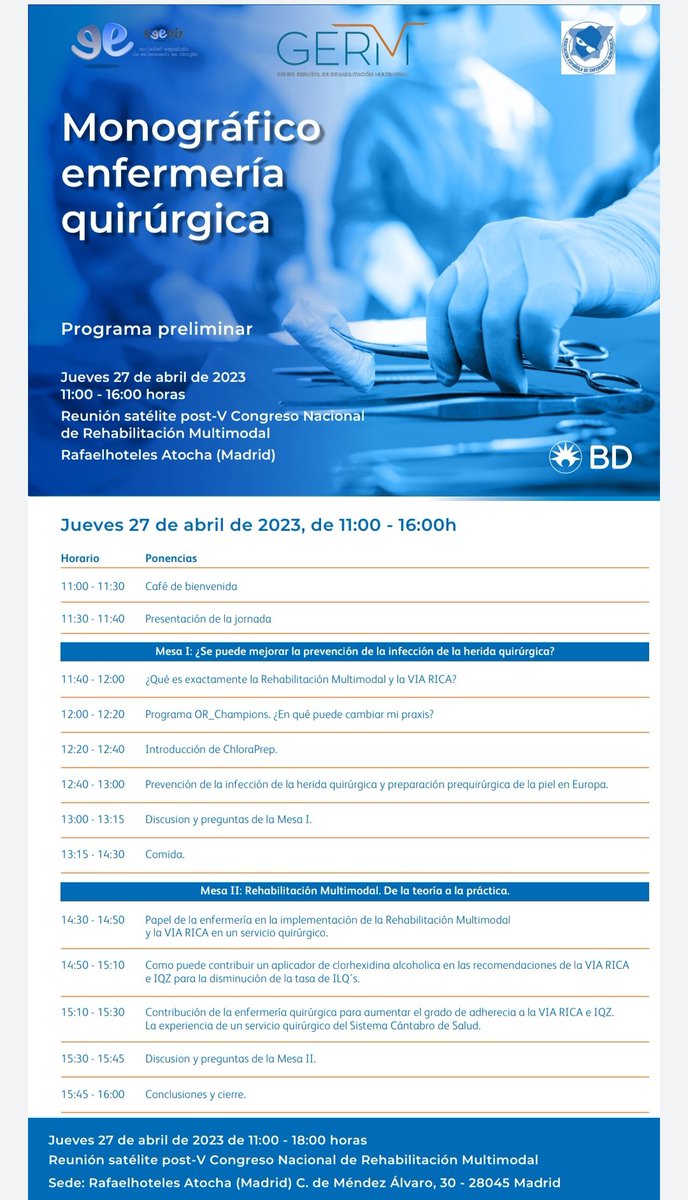 SEECIR's tweet photo. 📢📢ÚLTIMO DÍA de SORTEO!! 7 plazas entre socios de #SEECir y 3 plazas entre los nuevos socios para el Monográfico Enfermería Quirúrgica y Congreso GERM
No pierdas tu oportunidad! 👇
https://t.co/txSjTdf3St https://t.co/oQndqO4CRT