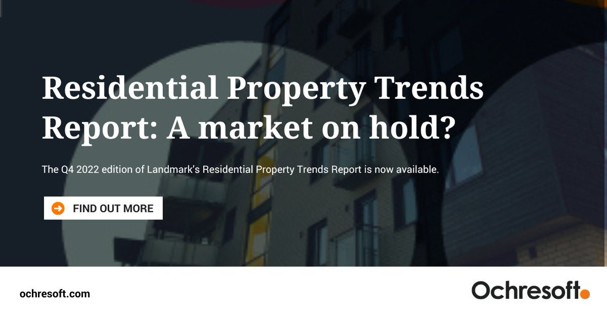 Ochresoft's tweet image. @LandmarkUK's Q4 2022 Residential Property Trends Report is now available.
Read our blog and download the report for the latest data on listings, SSTC, searches and completions in England and Wales &amp;gt; hubs.la/Q01B9t-30
#ResidentialPropertyTrendsReport #LandmarkData #Property