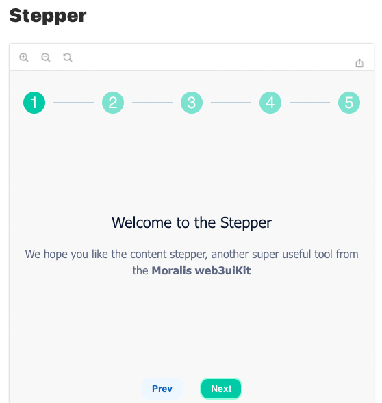 billgil's tweet image. Did you know that the Moralis #web3uiKit has a Stepper component? This makes it super easy to step your user through a process. It can take any content for each step and can trigger custom events 😁

web3ui.github.io/web3uikit/?pat…

#ReactJS #FrontEndDeveloper #javascript #web3