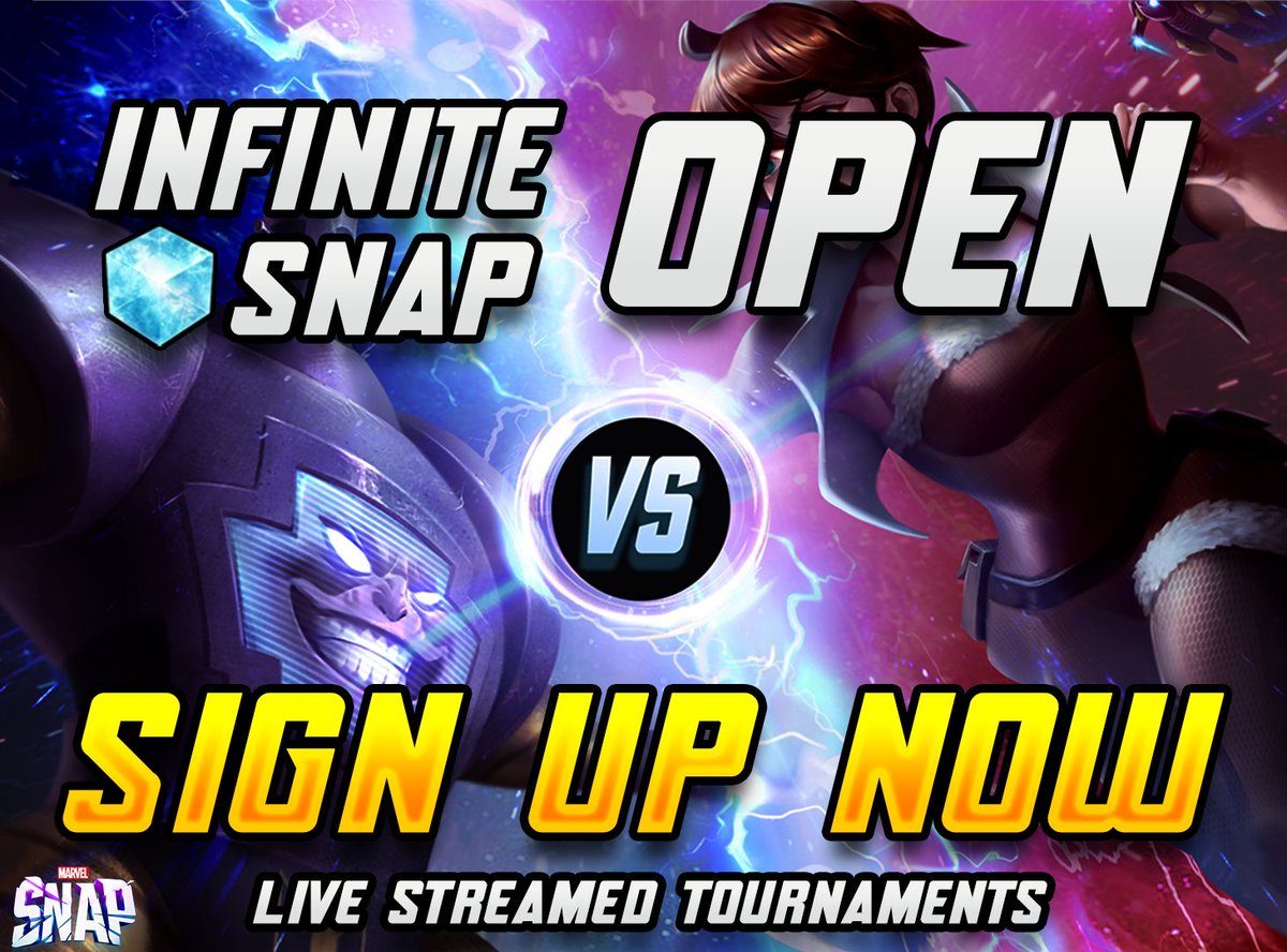 infinitesnappod's tweet image. Our First Tournament is Open for Registrations!
Sign Up Now!!! #marvelsnap #oceania
LINK BELOW 👇👇👇