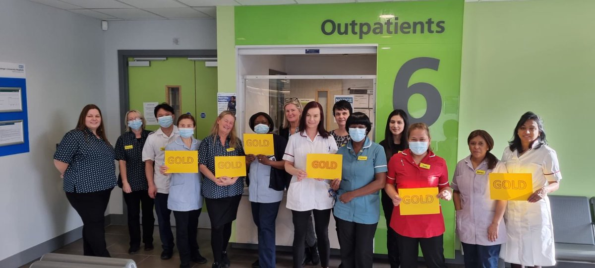 Gold award for the Nelson Outpatients team! Well done 💕 @StGeorgesTrust