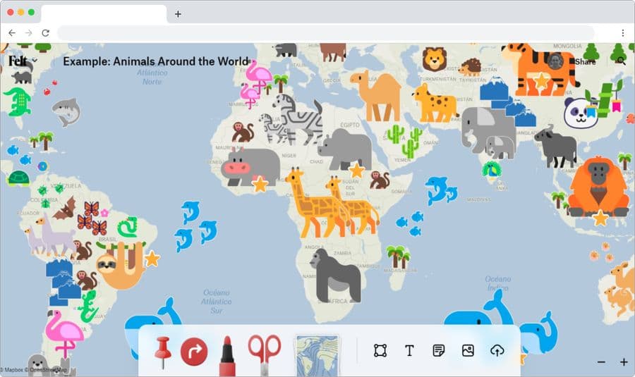 🗺️ ¡Crea #mapas impresionantes en segundos! Con Felt, puedes crear mapas espectaculares de manera sencilla y gratuita. ¡Regístrate en la página y comienza a crear tus propios mapas ahora mismo! softandapps.info/2022/06/01/fel…