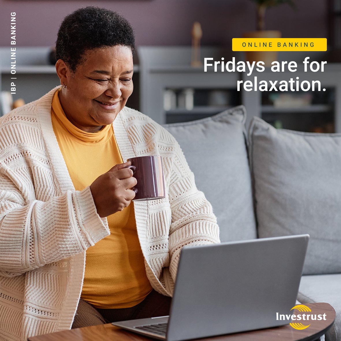 investrustbplc's tweet photo. Fridays are for relaxation. Even if there are errands to be run. Visit us online and make money transfers, pay bills or make a request for a cheque book today.  #IBP  #InvestNet #BankWithYourOwn https://t.co/RPW1fEgj8X