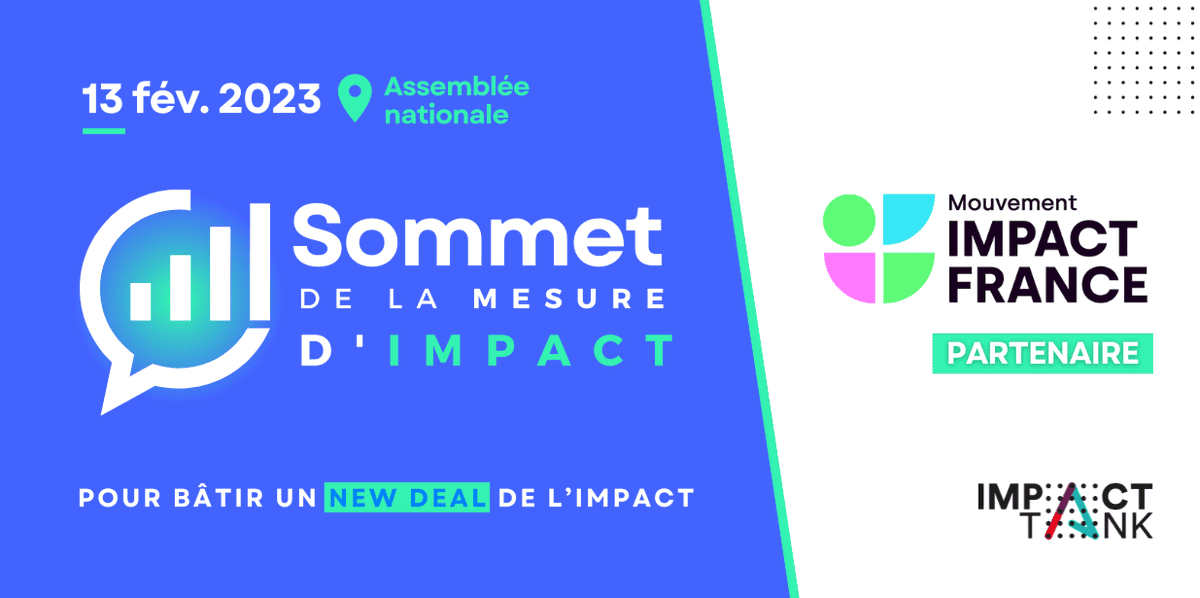 Jean_MOREAU_'s tweet photo. 📆J-10 avant le Sommet de la Mesure d'Impact
L' @ImpactTank organise ce 1er sommet "Pour bâtir un New Deal de l'#Impact" en partenariat avec le @Mouv_ImpactFr !
Rdv le 13 février à l’#AssembleeNationale 
#DirectAN #impactinvesting #impinv https://t.co/SstZhP2FDZ