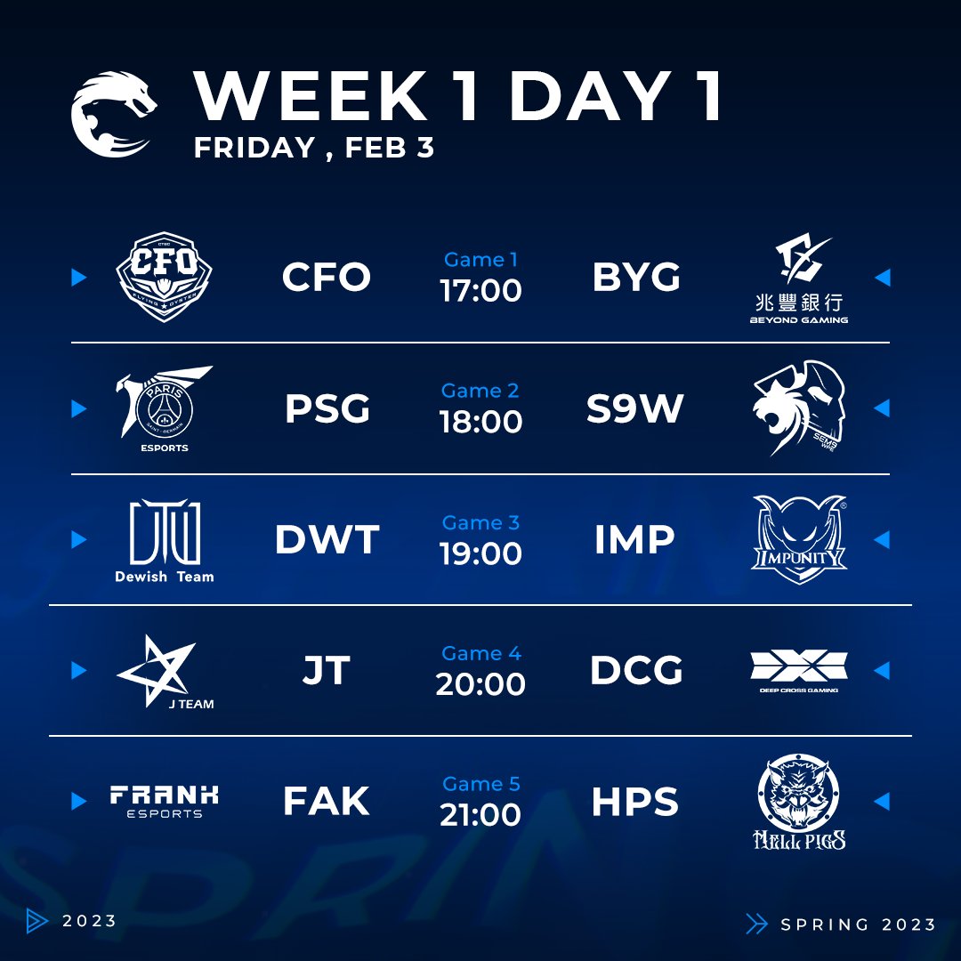lolpacificen's tweet photo. 2023 Feb. 3  - PCS Spring Split Week 1 Day 1
PCS is back🔥🔥 
Ready for the opening match?

🎬 Watch English Livestream at PCS channel
Twitch https://t.co/m8rCCqyVTq
YouTube https://t.co/OmFsCucIh7 https://t.co/7xeVTotrdE