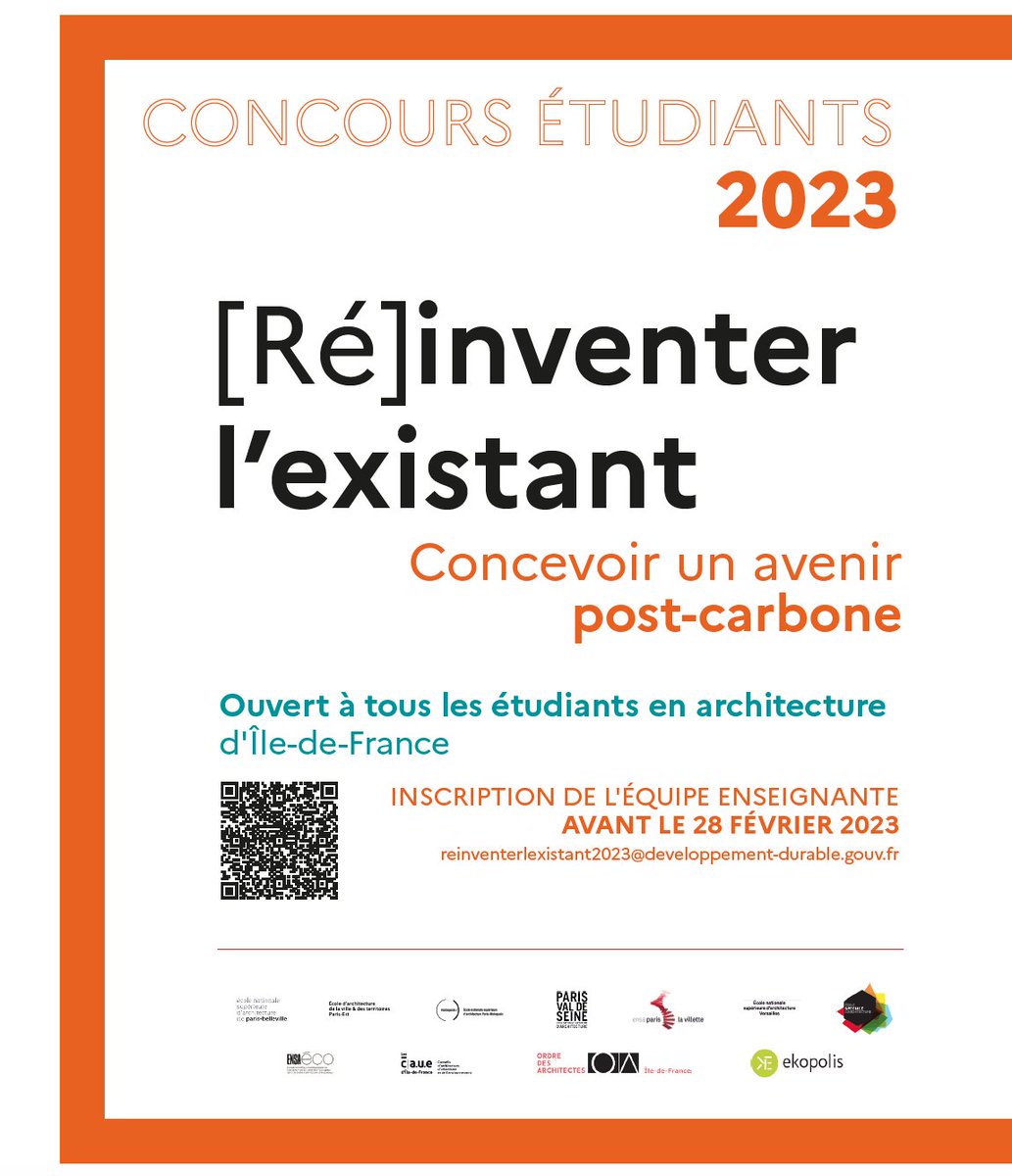 [Concours étudiants] Avis à tous les étudiants en architecture d'Île-de-France, le concours "[Ré]inventer l'existant" est lancé ! 👋
