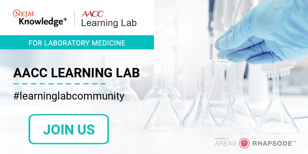 Welcome to the AACC Learning Lab – a collaborative effort between NEJM Knowledge+, AACC, and Area9 Lyceum. Join our community and get access to this free program: area9lyceum.com/laboratorymedi…