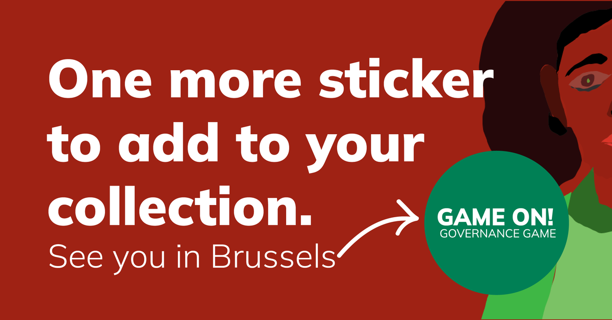publiccodenet's tweet photo. Game on! Here's one more sticker to add to your collection.
You may even get a pack of #governancegame to take back to your team
See you in Brussels
#FOSDEMPublic
#OpenSource
Image: Vector drawing of a lady beside a green sticker titled GAME ON, Governance Game. Same caption https://t.co/Z6zhFeBWQl