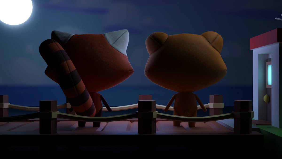 Penelope followed the bright light. That was an excellent idea, she has now arrived safely at the harbor. Her friend Pepe, the old sea bear, is already waiting for her impatiently.

"We have to go, the sea is getting stormy."