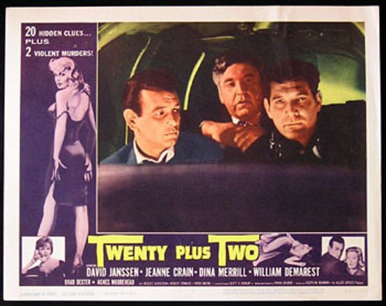 FrankMalfitano's tweet photo. FILM OF THE DAY: Between his TV #privateeye shows RICHARD DIAMOND &amp; HARRY O, always solid #DavidJanssen did this ok 1961 #filmnoir #mystery directed by underrated #JosephHNewman with good cast highlighted by vets #AgnesMoorehead &amp; #WilliamDemarest #JeanneCrain #DinaMerrill #1960s https://t.co/EJDrn9IKc4