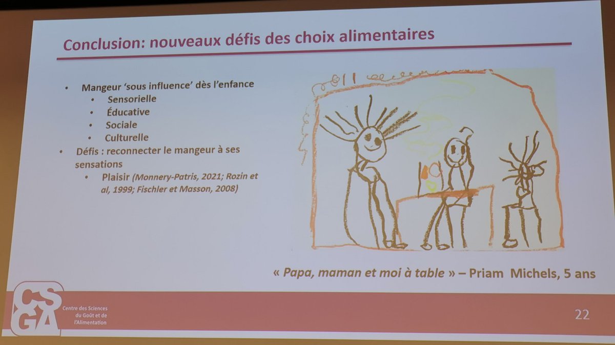 Cultures_sucre's tweet photo. #JABD Comment les choix alimentaires se construisent chez l’enfant ? Sandrine Monnery-Patris, @INRAE_BFC_Dijon @CSGA_DIJON. État des lieux des déterminants sensoriels, sociaux-éducatifs et culturels des comportements alimentaires des enfants 🧒 https://t.co/TLPOKvpeFg