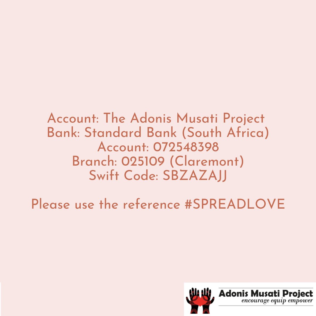 AdonisMusati's tweet photo. To celebrate the month of love, we are running a #SPREADLOVE campaign to raise funds to feed families in need. Please join us in spreading love to those most in need of it. The smallest act of caring has the potential to turn a life around❤️ https://t.co/vfJv7iNPzu