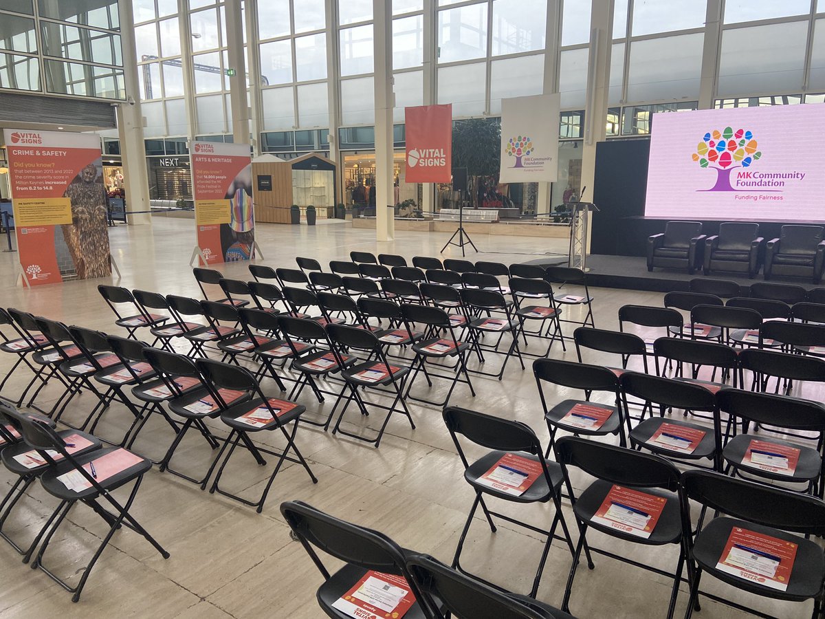 Very happy to be down in Middleton Hall in Centre MK to help <a href="/mattcovemk/">Matt Cove</a> with the install of MK Community Foundation’s Vital Signs event which we designed along with the report which accompanies the event.
