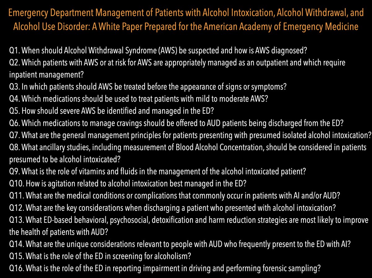 EM expanded its scope to confront a new opioid addiction crisis, but we've done little to address alcoholism, despite always having front row seats to the saddest show on earth. Here is the first comprehensive guidance on the emergency management of AUD. jem-journal.com/article/S0736-…