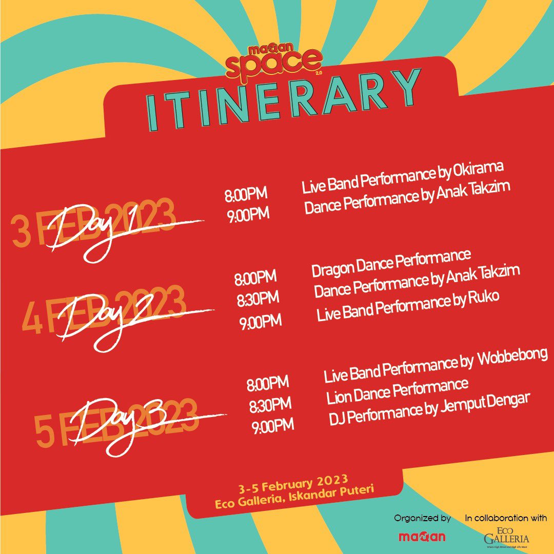 What’s up peeps? It’s been awhile isn’t it 🤭

We’re headed your way this February for headline #MAQANSPACE at Eco Galleria this Saturday alongside with <a href="/wobbebongmusic/">Wobbebong</a> <a href="/okirama_music/">okirama 🍉</a> . See you guys there! 🤟🏻