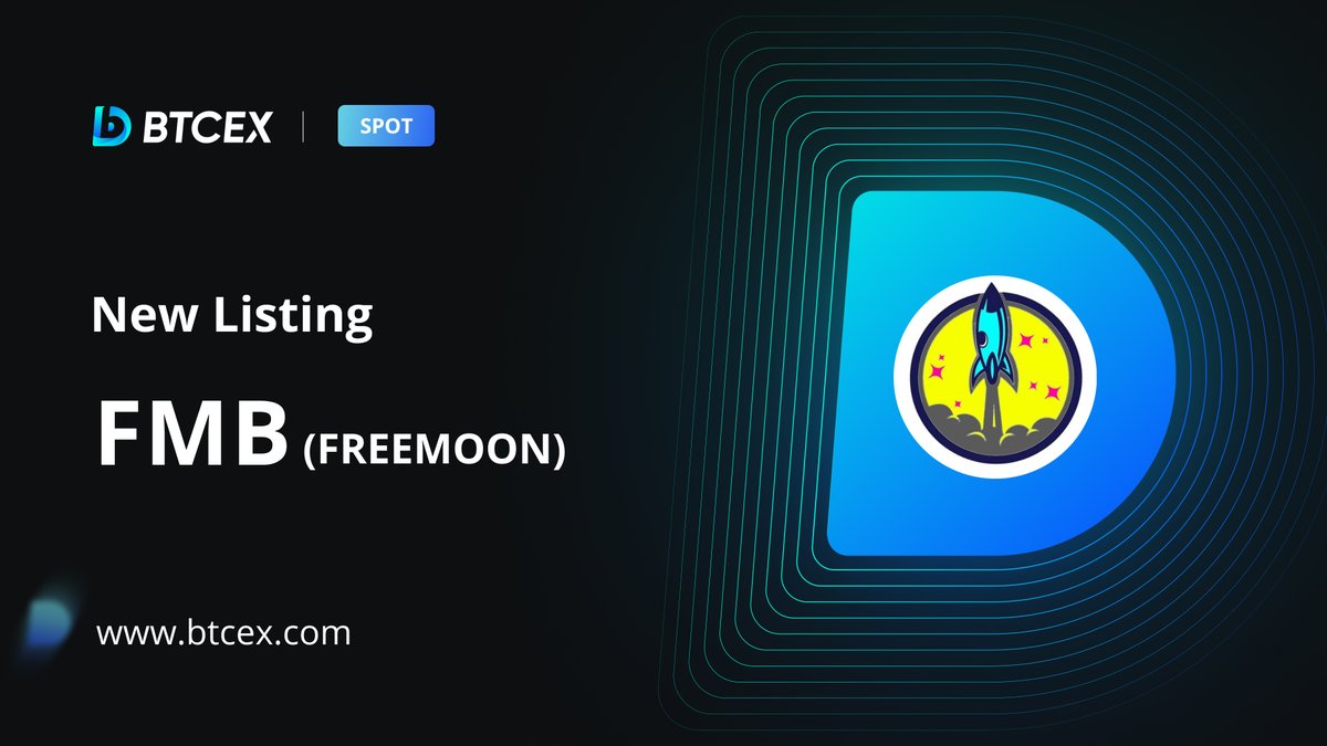💥New Listing💥

$FMB🌕 will be listed on #BTCEX🤩
<a href="/FREEMOONCOIN/">FREEMOON BINANCE (FMB)</a>
 
Deposit after ▶️  2023-02-03, 4:00 AM (UTC)
Trade after ▶️ 2023-02-07, 7:00 AM (UTC) 
More info 👉 bit.ly/3HzdZrk

#FMB #Freemoon #newlistings #cryptocurrencies #crypto