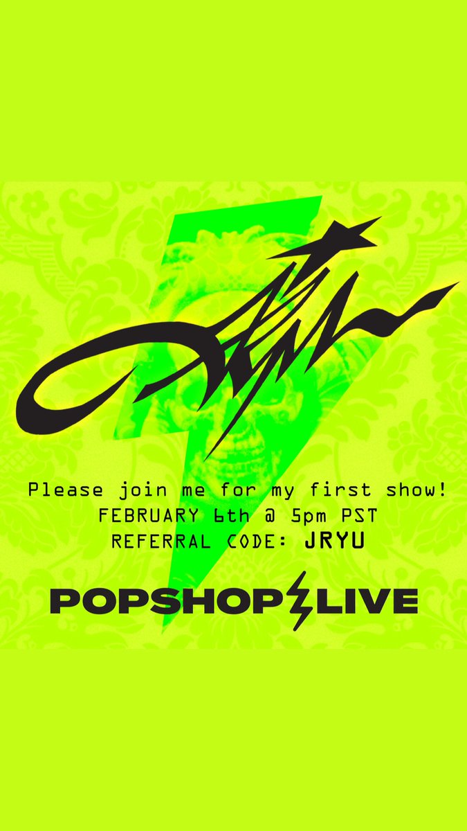 J★RYU (@jryuart) on Twitter photo Let’s hang out this Monday on <a href="/popshop_live/">Popshoplive</a> @ 5pm PST, please feel free to use invite code JRYU if you are downloading the app for the first time. Let’s gooooooo! Let’s hang out this Monday on <a href="/popshop_live/">Popshoplive</a> @ 5pm PST, please feel free to use invite code JRYU if you are downloading the app for the first time. Let’s gooooooo!