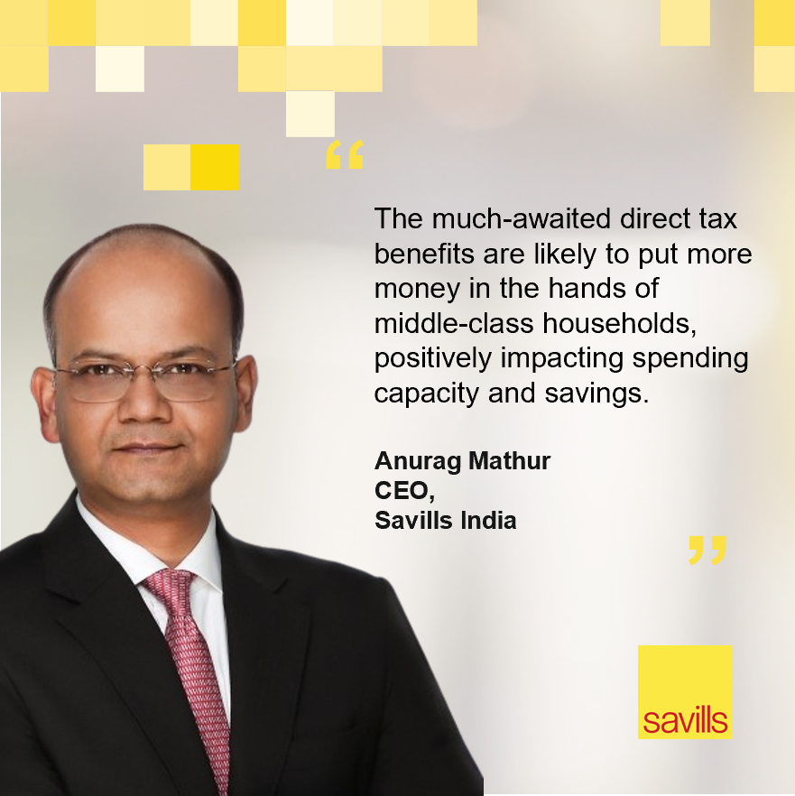 IndiaSavills's tweet photo. Anurag Mathur, CEO, Savills India, shares his views on the Union Budget for 2023 and how direct tax benefits and changes to the income tax slabs are likely to impact the real estate sector. Read the full article with Business Today: https://t.co/2xLBzjPmJ0 https://t.co/M6YZtZJAB2