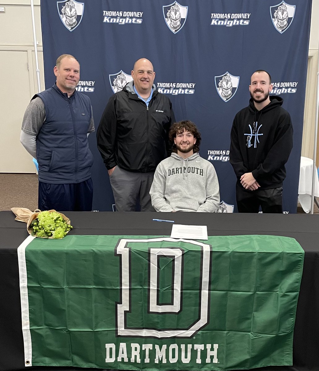 Congratulations to Downey Knight, Camden Rush and his family! Continuing his academic and baseball career at Dartmouth. #NationalSigningDay