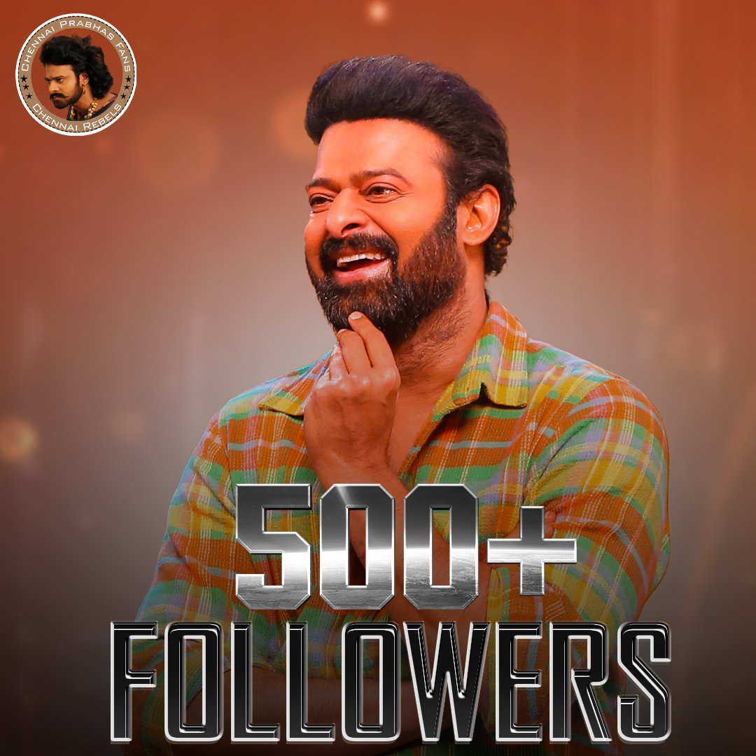 ChennaiRebels's tweet photo. 500+
Thank you for the Love❤️
#Prabhas
#ChennaiRebels https://t.co/N9AXHWM5eg