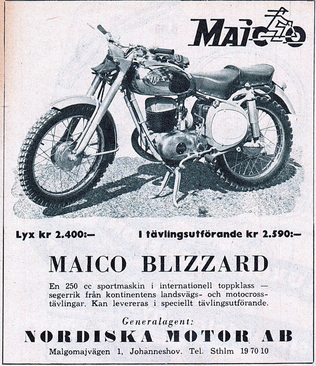 Nisseboxx's tweet image. MAICO BLIZZARD

Teknikens Värld 1954 Nr 24/25
#Maico #motorcycle #ad #reklam