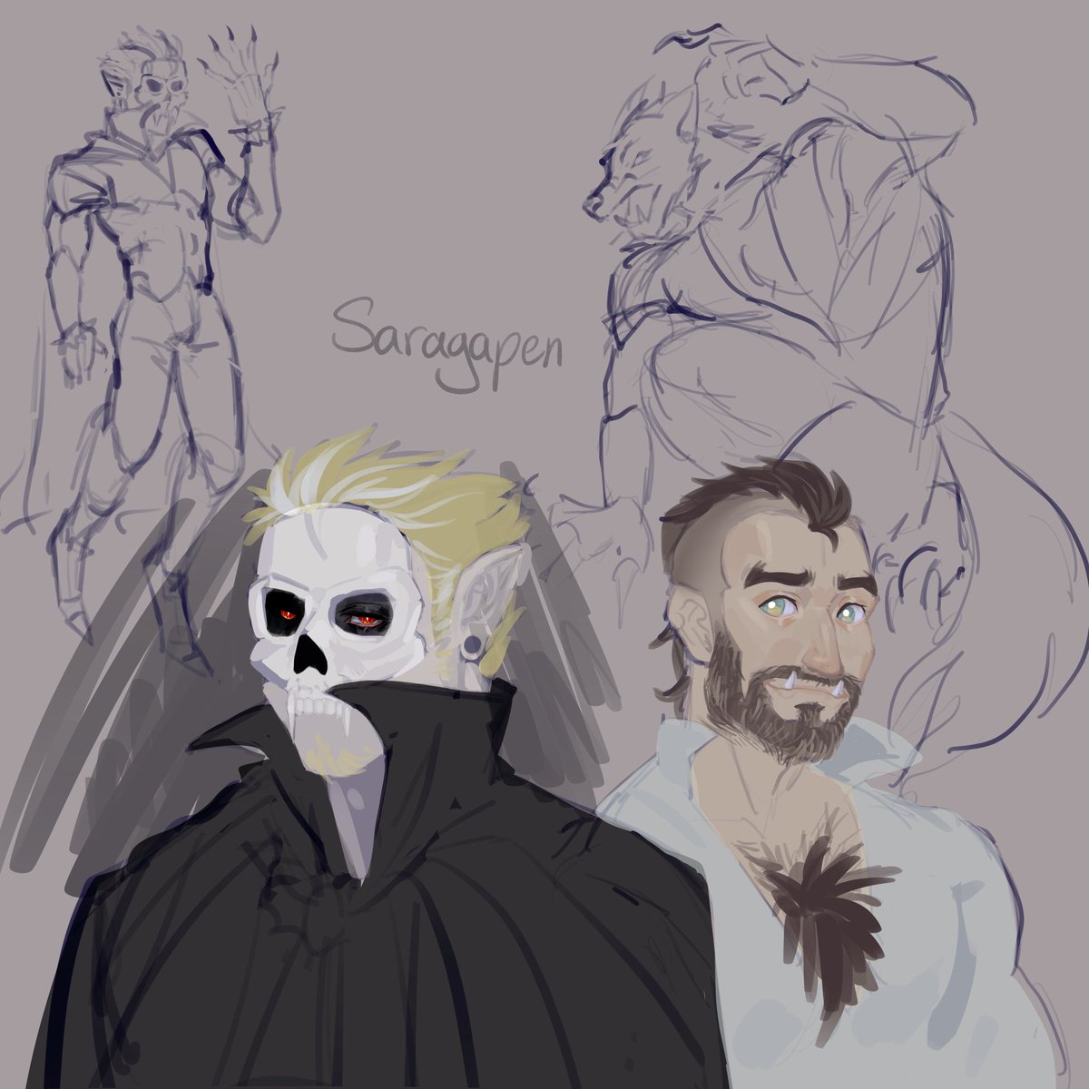 Vampire ghost and werewolf soap literally destroyed my work train and now I’m thinking about how soaps tail would wag so much every time ghost shows an ounce of affection #ghostsoap #soapghost #mw2fanart #mw2