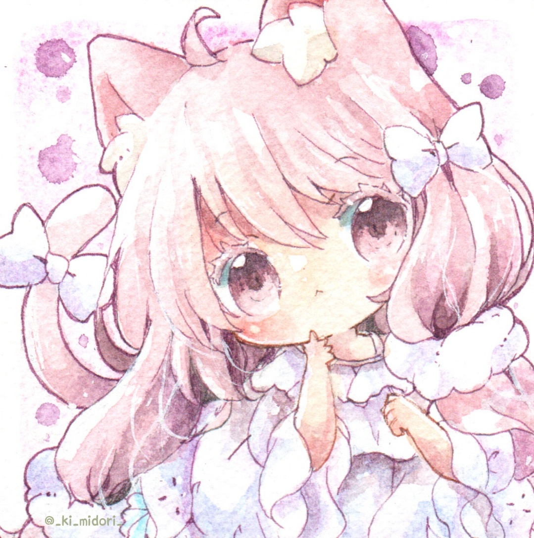 「ももねこちゃん 」|きい(きみどり)のイラスト
