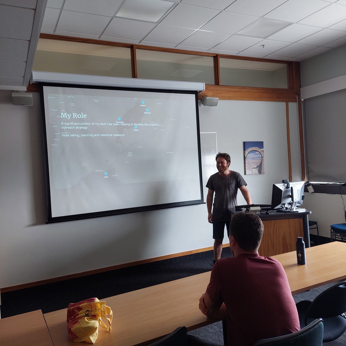 spatialthinklab's tweet image. Fraser spoke about the outreach strategy he's been supporting on the #wairarapa project and showed off some of the project's webmaps.
#cartography #webmap #outreach #communityEngagement