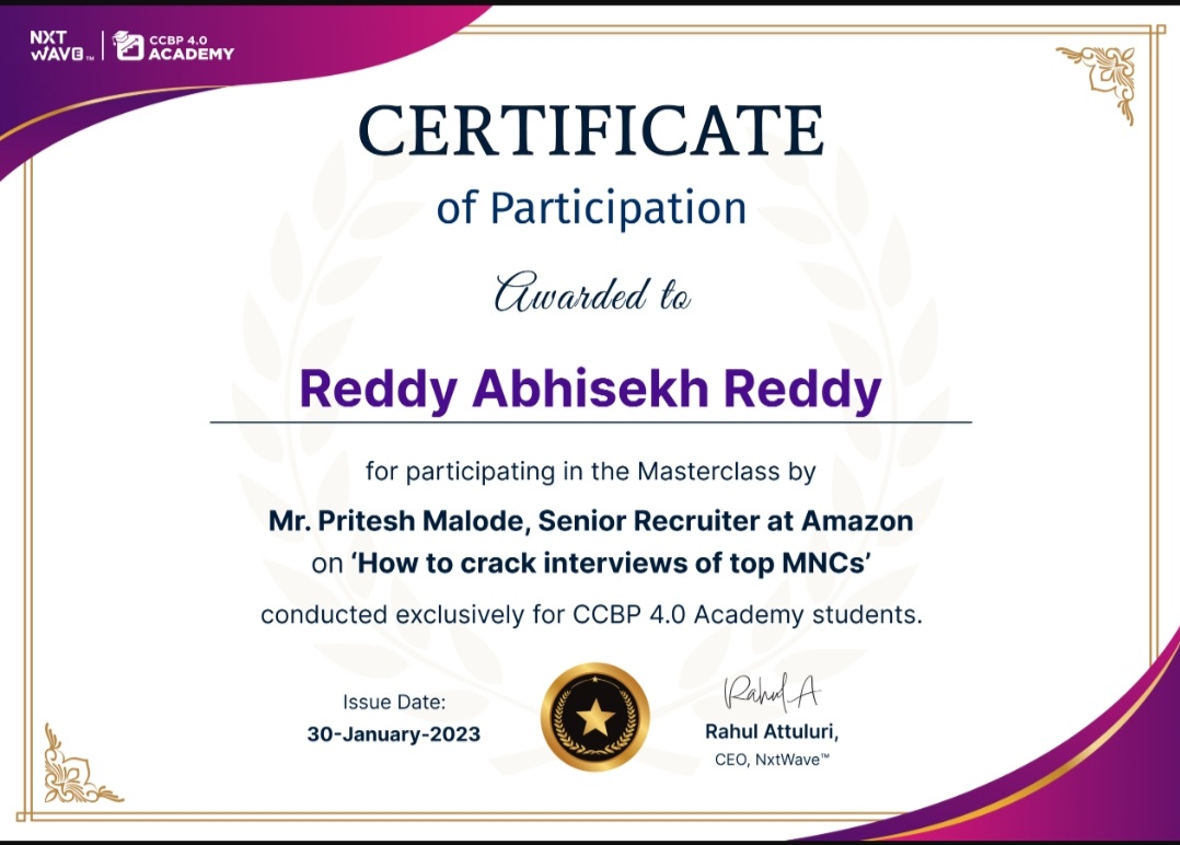 RAbhishekReddy3's tweet image. Thank you #nxtwave for this great podcast with Mr. Pritesh Malode..

#nxtwavewrap      #Priteshmalode
#ccbpacademy 
#learning  #greatpodcast