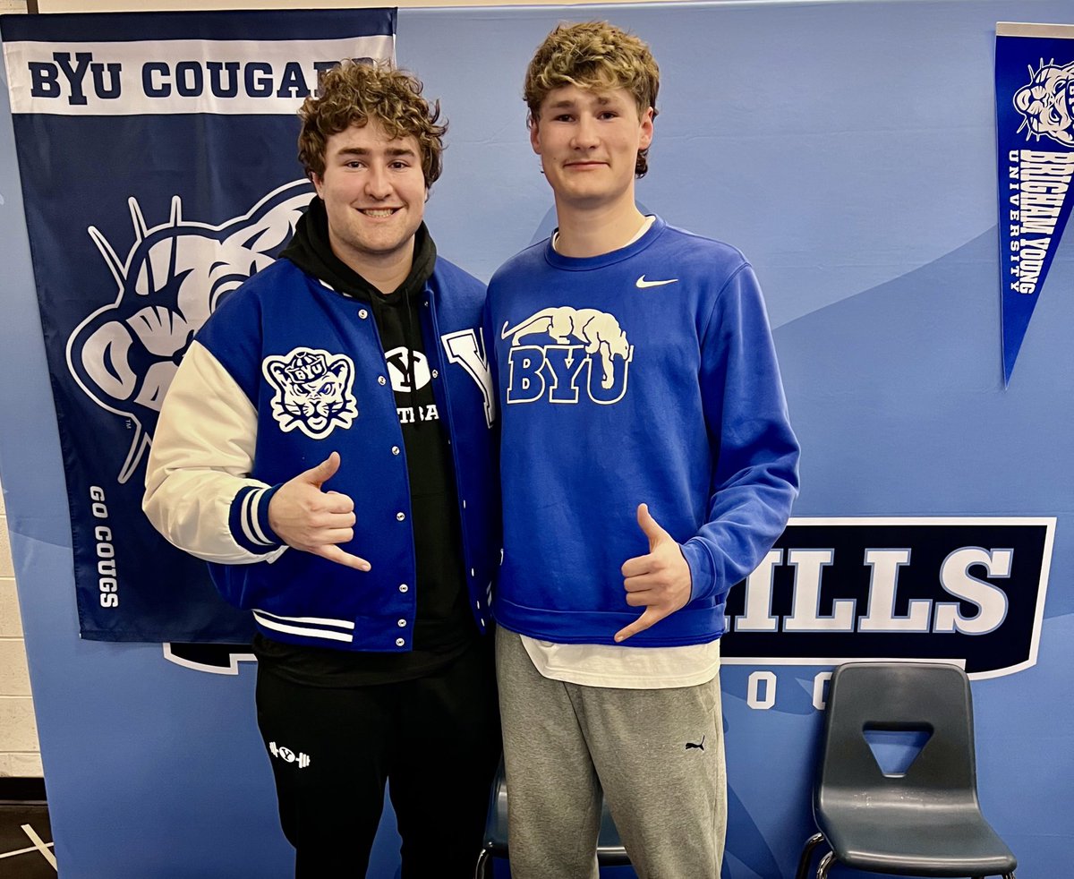 Action_Jax44's tweet photo. Thank you @hills_salem, Coach @JeffHigginson and all SkyHawk coaches and students who came out to my signing. Thanks to my parents and siblings… especially my brother John Nelson @johnnelson_65 who will become my teammate @BYUfootball. Go Cougs! @nelson_jessicam @deadeye_dave https://t.co/SMel4ZIxNb